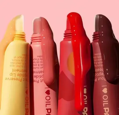 Picture of PAGE VINE Peptide Lip Gloss Butter Lip Balm Liquid Nourishing Lip Gloss Moisturizer Lip Plumping Hydrating Lip Gloss Cosmetics