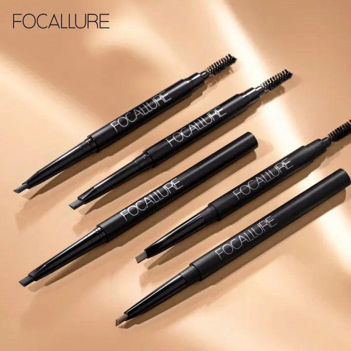 Picture of Focallure 3 Colors Eyebrow Pencil New Waterproof Easy to Wear Eye Brow Pen Natural Black Brown Gray Eye Makeu