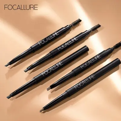 Picture of Focallure 3 Colors Eyebrow Pencil New Waterproof Easy to Wear Eye Brow Pen Natural Black Brown Gray Eye Makeu