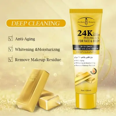Picture of Aichun beauty 24k pure gold peeling gel for face & body 100 ML