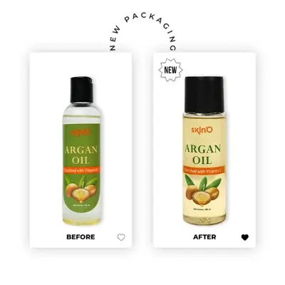 Picture of skinO Argan Oil Enriched with Vitamin E - 100ml to all hair type