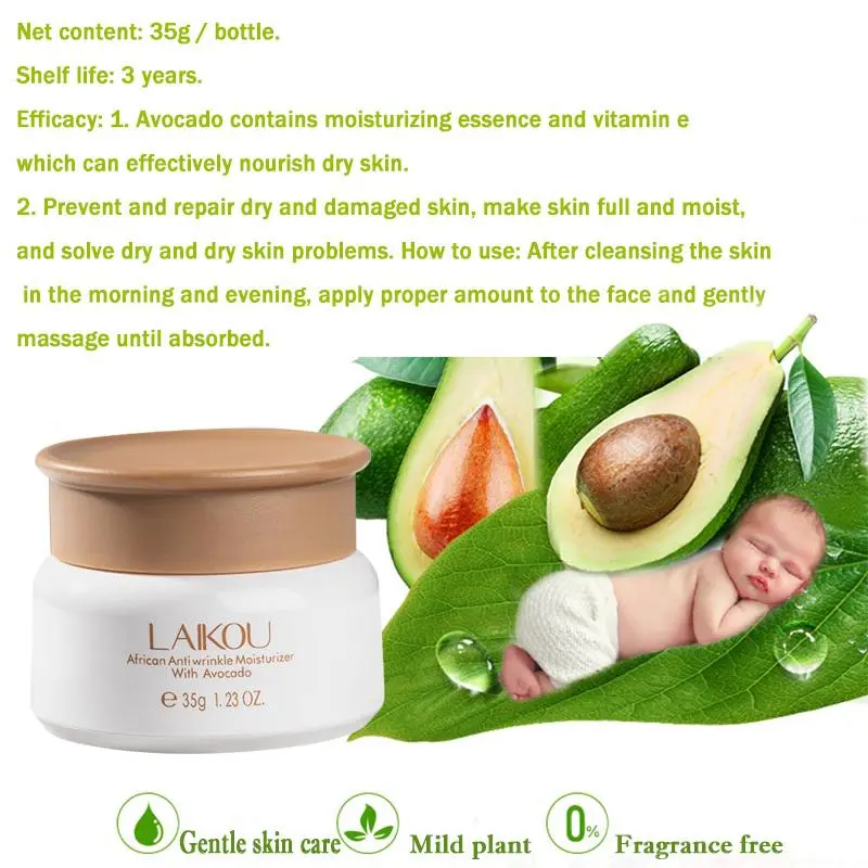 Picture of LAIKOU Avocado Day & Night Creams Korean Anti Wrinkle - 35g