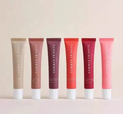 Picture of Summer Fridays Lip Balm Hydrating Mirror Lipgloss Lip Vanilla Pink Sugar Coffee Cake Scent Lipstick Transparent Oil Makeup