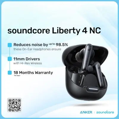 Picture of Anker Soundcore Liberty 4 NC True Wireless Earbuds With Wireless Charging , Hi-Res & LDAC Support