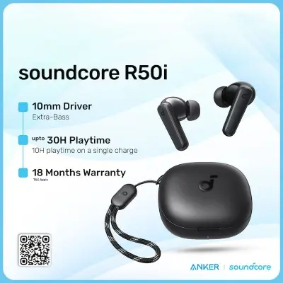 Picture of Anker Soundcore R50i True Wireless Earbuds With 30H Playtime, AI-Enhanced Calls, BassUp Technology, Bluetooth 5.3