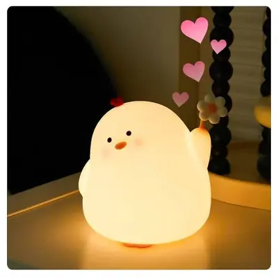 Picture of Cute Chicken Night Light LED Squishy Lamp Best Gift for Baby and Girl