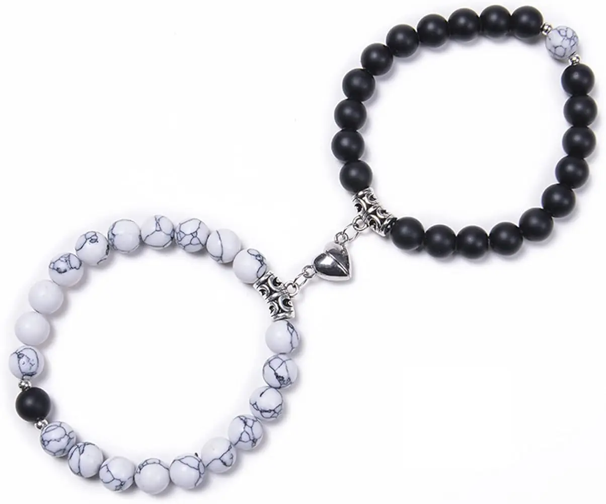 Picture of Magnetic Heart Bracelets for Couples (2 Piece) |