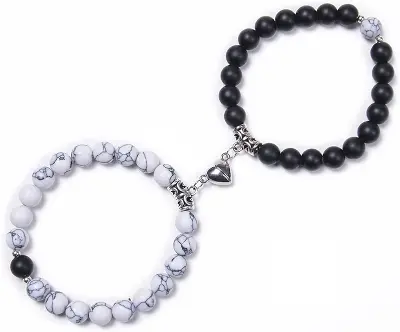 Picture of Magnetic Heart Bracelets for Couples (2 Piece) |