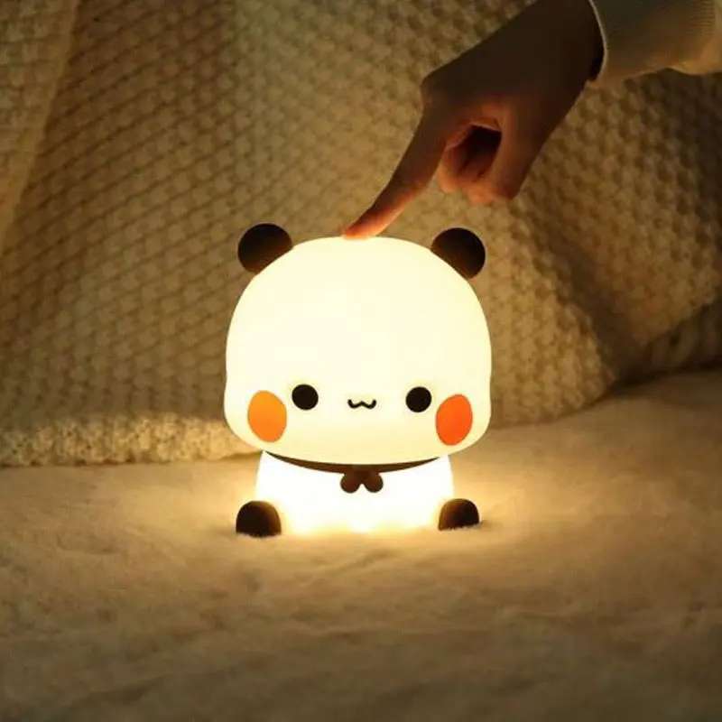 Picture of Panda Pat Led Night Light Bubu And Dudu Cute Animal Cartoon Lamp for Kids Bedside Bedroom Living Room Decorative Kawaii Bear Gi Hello kitty LED light