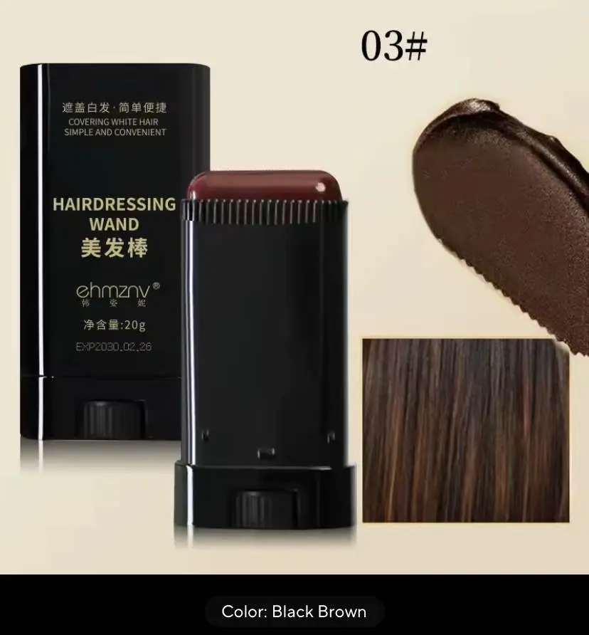 Picture of Ehmznv 2-in-1 Instant Comb Hair Dye, Touch up Comb, Waterproof Sweat proof Hair Dye Comb for Gray Hair Coverage Beard Hair Color Stick