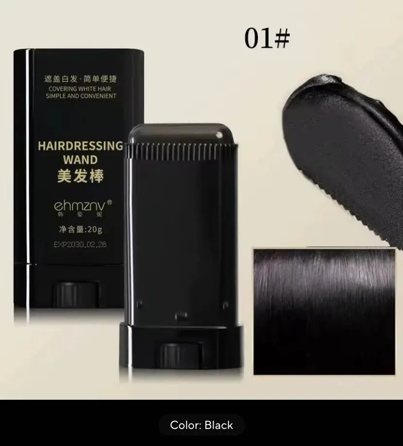 Picture of Ehmznv 2-in-1 Instant Comb Hair Dye, Touch up Comb, Waterproof Sweat proof Hair Dye Comb for Gray Hair Coverage Beard Hair Color Stick