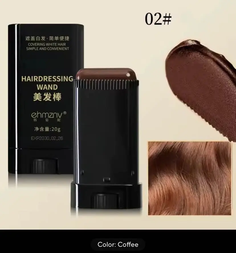 Picture of Ehmznv 2-in-1 Instant Comb Hair Dye, Touch up Comb, Waterproof Sweat proof Hair Dye Comb for Gray Hair Coverage Beard Hair Color Stick