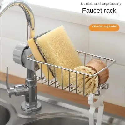 Picture of Stainless Steel Faucet Rack Kitchen Sing Organizer Holder-1Pcs