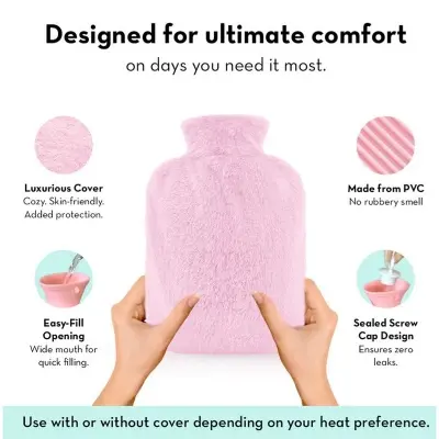 Picture of Hot Water Bag with Cloth Cover Multicolour 2L