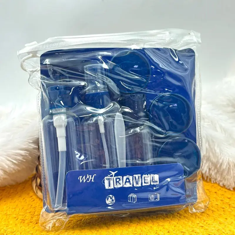 Picture of Refillable Cosmetic Container Kit Travel Bottle Set –8 Piece (Blue)