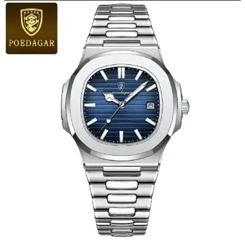 Picture of Poedagar 613 New Model Men's Watch Exclusive Design Luxury Fashion Waterproof Stainless Steel Imported Quartz Movement Wrist watch For men