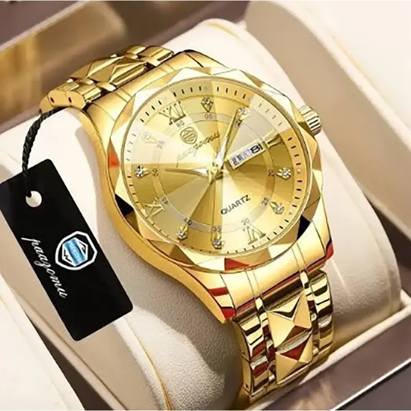 Picture of POEDAGAR Luxury Men Quartz Watch Waterproof Date Week Luminous Wristwatch Stainless Steel Men's