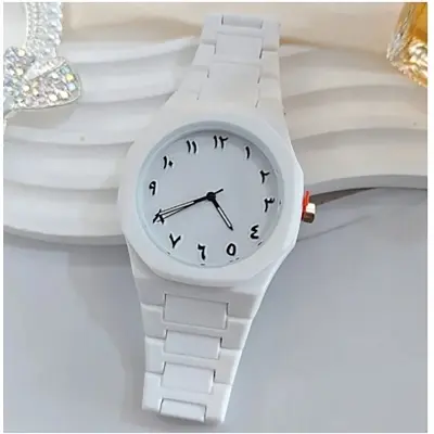 Picture of ura Men’s Matte White Analog Watch With Arabic Numerals