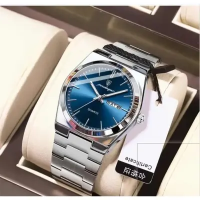 Picture of POEDAGAR 930 Stainless Steel Quartz Luminous Wristwatch for Men