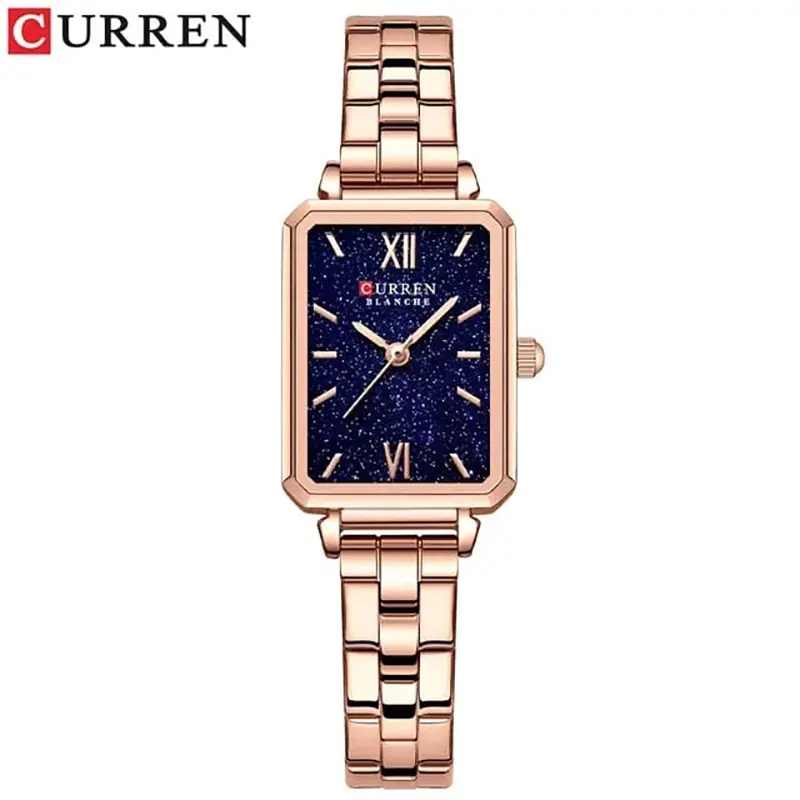 Picture of CURREN 9082 Elegant Women’s Wrist Watches Classic Rectangle Dial Light Thin Quartz Wristwatch Stainless Steel Clock Watch-Watch