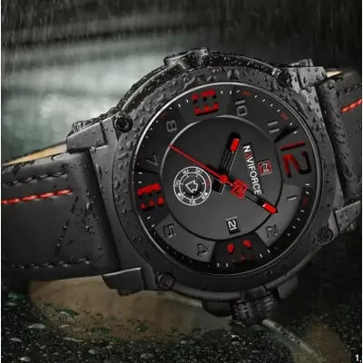 Picture of Naviforce 9099 Watch For Men – Black Red 