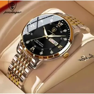 Picture of POEDAGAR Men Watch Top Brand Luxury Business Quartz Mens Watches Full Steel Waterproof Luminous Wristwatch For Men