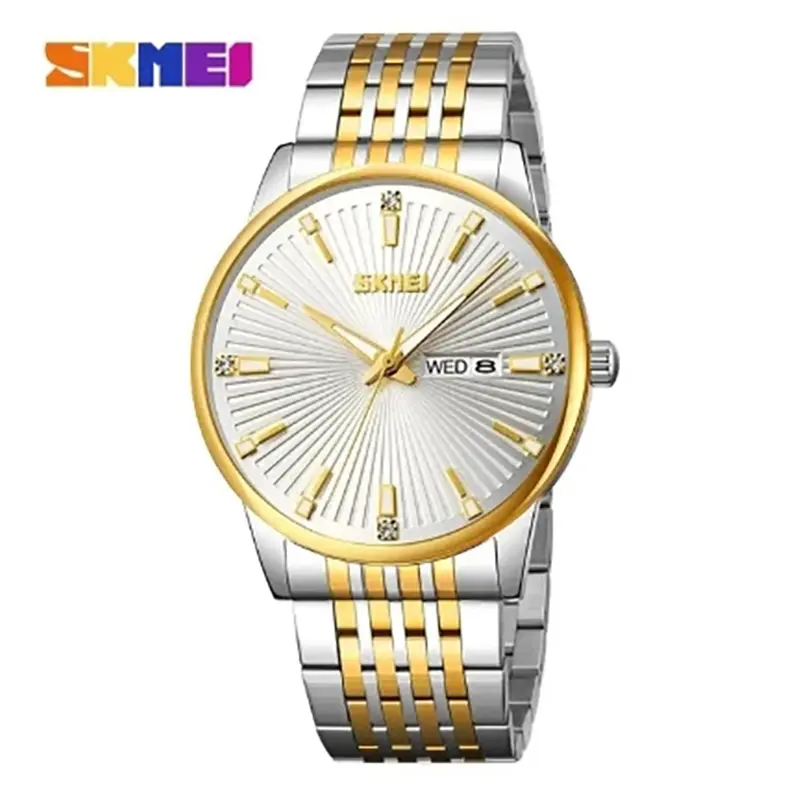 Picture of SKMEI 9323 Luxury Stainless Steel Strap Date week Watch Fashion Japan movement