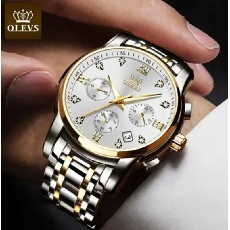 Picture of OLIVS 2858 Original Quartz Watch for Men Stainless Steel Waterproof Luxury Brand Men's Wristwatch Fashion Man