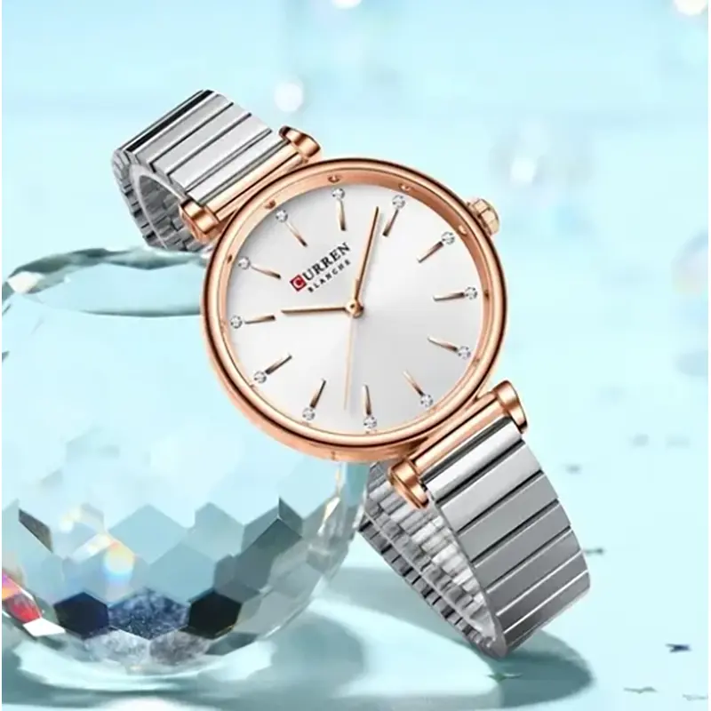 Picture of CURREN 9081 Women's Fashion Quartz Watch Round Classic Wrist Watches For Lady Retro Small Wristwatch Casual Watch