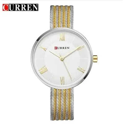 Picture of CURREN 9020 Rose gold Stainless Steel Analog Watch For Women -Rose Gold & White