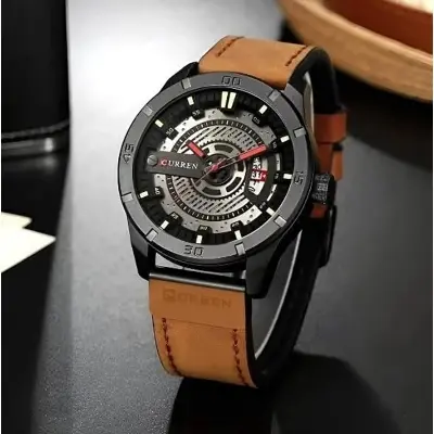 Picture of CURREN Top Brand Luxury Quartz Watch Men Casual Sport Waterproof Men's Watches Date Business Leather Strap Clock 8301