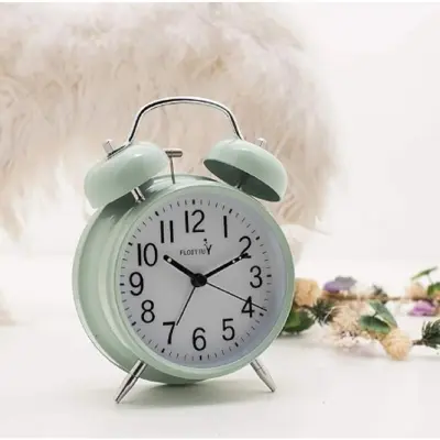 Picture of Double Bell Metal Alarm Clock Vintage Green Alarm Clock Bedside 3 Inch - In Line with Current Trends