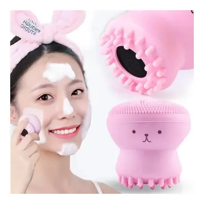 Picture of Facial Cleansing Brushes Silicone Cute Octopus Facial Cleanser Pore Cleanser Exfoliator Face Scrub Washing Brush Skin Care Tools