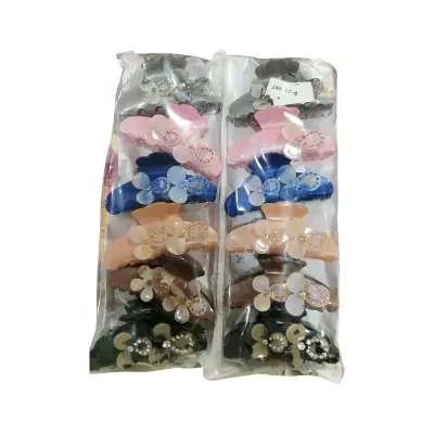 Picture of Floral Multicolour Plastic Flower Design Hair Clutcher for girls and women 1pcs , Kakra