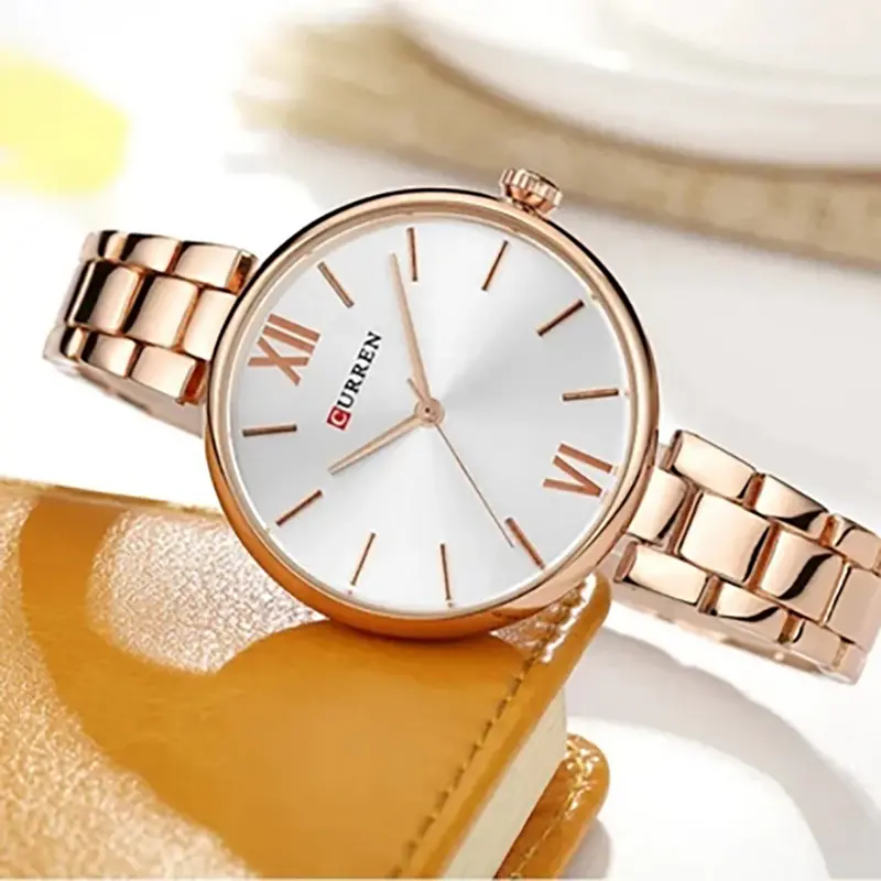Picture of CURREN 9017 Watch For Women Quartz Wrist Watch Stainless Steel Strap Belt Waterproof Casual Fashion Ladies