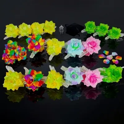 Picture of Super Quality Multicolour stylish Hair Clutcher with multicolour flower for girls and women, Kakra, 1pcs
