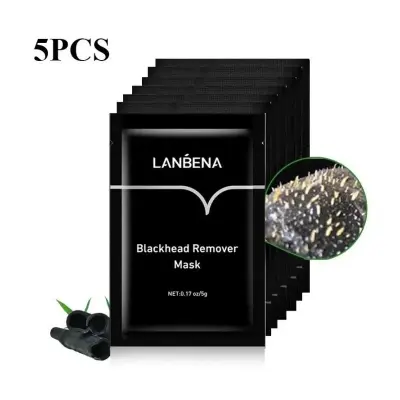 Picture of 5PCS Peel Off Black Face Mask Blackhead Remover Acne Treatment Nose Sticker Oil-control Pore Strip Cleanser Face Mask Skin Care