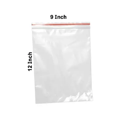Picture of 9"X12" inch Pack of 25 pcs Clear Zipper Poly Bag / Zipper Lock Bag - Zipper Bag