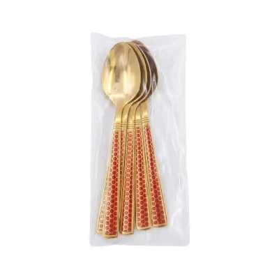 Picture of 6 Pieces Golden Stainless Steel Spoon Set - Add A Touch Of Luxury To Your Dining Table With This Golden Tea Spoon Set