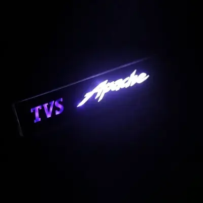 Picture of TVS Apache Bike Number Plate Led Light 1 peace | TVS Number Plate With LED Light