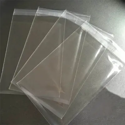 Picture of 50 Pcs 6*9 inch Crystal Poly Easy to Use Clear Flat Cellophane Bags With Adhesive Closure (China Poly)