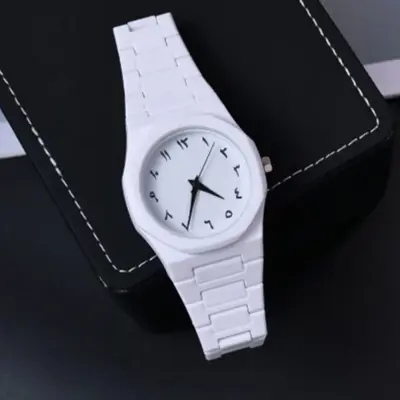 Picture of ura Men’s Matte White Analog Watch With Arabic Numerals