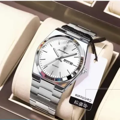 Picture of POEDAGAR 930 Stainless Steel Quartz Luminous Wristwatch for Men