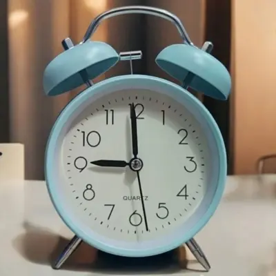 Picture of Bell Alarm Matt Orange Blue Clock