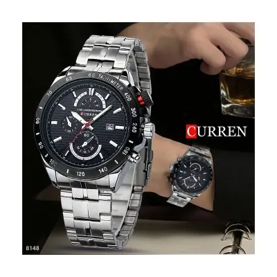 Picture of Naviforce Nf9137 Dark Brown Pu Leather Chronometer Wrist Watch for Men