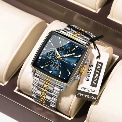 Picture of Poedagar 866 new Men's watch special discount chronograph active stainless steel direct import from company waterproof luxury fashion square dial gorgeous design exclusive collection Wrist-watche for men