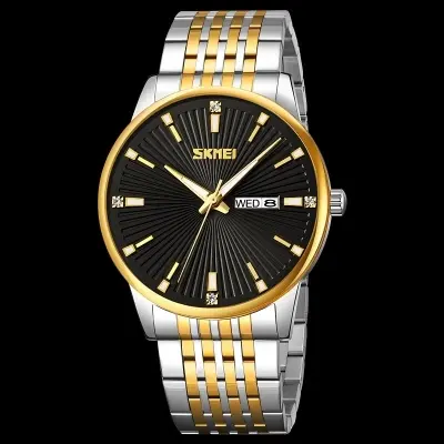 Picture of SKMEI 9323 Luxury Stainless Steel Strap Date week Watch Fashion Japan movement