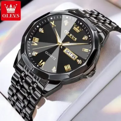 Picture of Olevs 9931 Luxury Fashion Stainless Steel Unique Design Diamond Cutting Glass Wrist-Watche