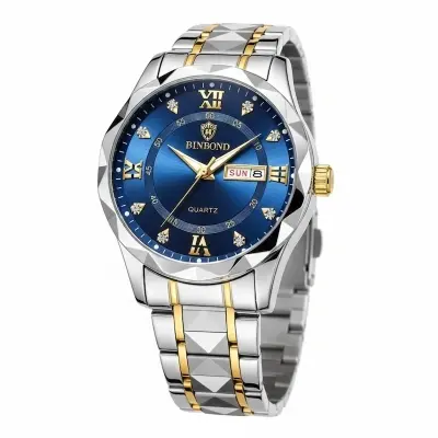 Picture of Luxury Binbond Dimon card Digain Stainless Steel Classic Waterproof Watch for Men