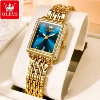 Picture of Olevs square Stainless Steel Analog Wrist Watch For Women